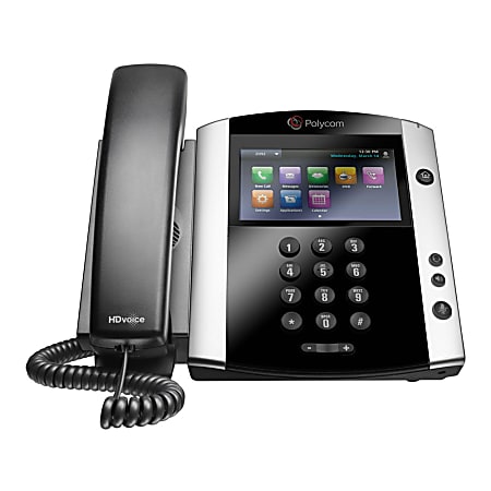 Polycom® VVX® 601 12-Line VoIP Phone With Touch Screen, PY-2200-48600-025