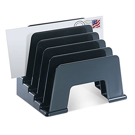 Office Depot® Brand 30% Recycled Incline Desktop Sorter, Black