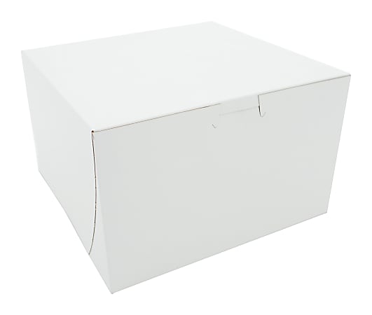 Southern Champion Bakery Box, Locking Corners, 8X8X5, White, 100/Case