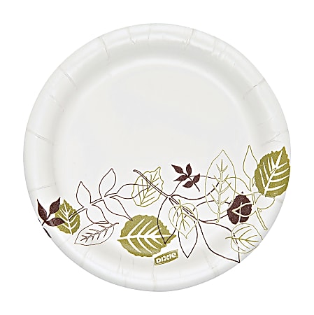 Dixie® Ultra Soak Proof Shield Heavyweight Paper Plates, 5 7/8", Burgundy/Green, Pack Of 1,000 Plates