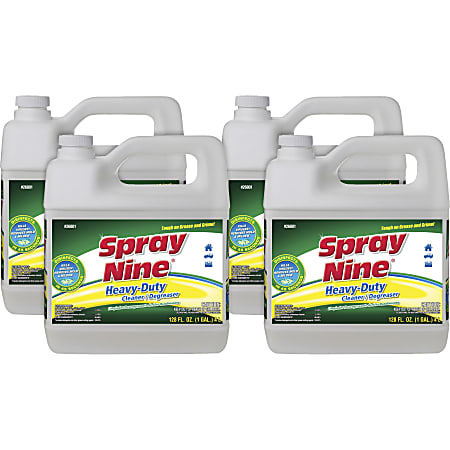 Spray Nine Heavy-Duty Cleaner/Degreaser w/Disinfectant - For Multi Surface - 128 fl oz (4 quart) - 4 / Carton - Disinfectant - Clear