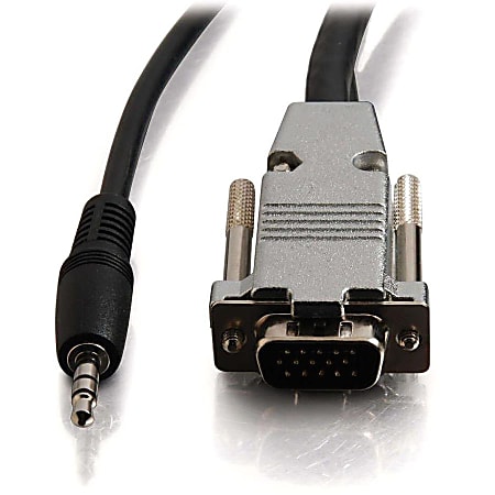 C2G 35ft Plenum-Rated HD15 UXGA + 3.5mm M/M Audio Cable
