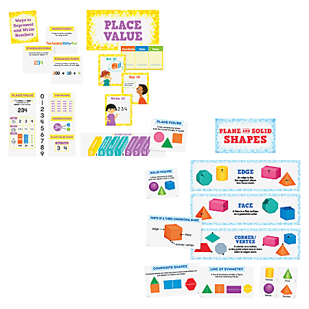Creative Teaching Press Place Value/Shapes Bulletin Board Sets - Learning Theme/Subject - Multicolor - 61 / Set
