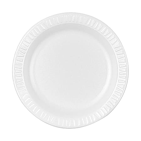 Dart Quiet Classic Plastic Plates, 10 1/4", White, 4 Packs Of 125 Plates, 500 Plates Per Case
