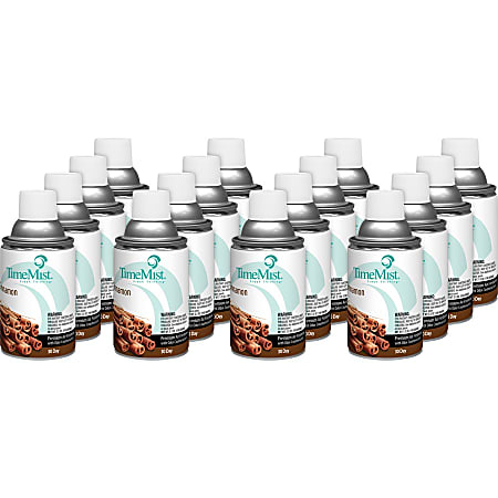 TimeMist Cinnamon Premium Air Freshener Spray - Aerosol - 5.3 fl oz (0.2 quart) - Cinnamon - 30 Day - 12 / Carton - Long Lasting, Odor Neutralizer