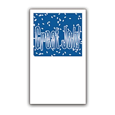 Pat On The Back Cards, Great Job, 3" x 5", Blue/White