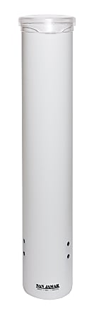 San Jamar Small Pull-Type Water Cup Dispenser, 2 3/4" x 16", White
