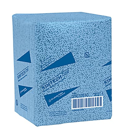Wypall Oil, Grease & Ink Quarterfold Disposable Cloths - For Industry, Industrial Manufacturing, Oil/Gas - Absorbent, Heavy Duty, Lint-free, Acid-free, Solvent-free - Polypropylene - 66 / Pack - 8 / Carton - Blue