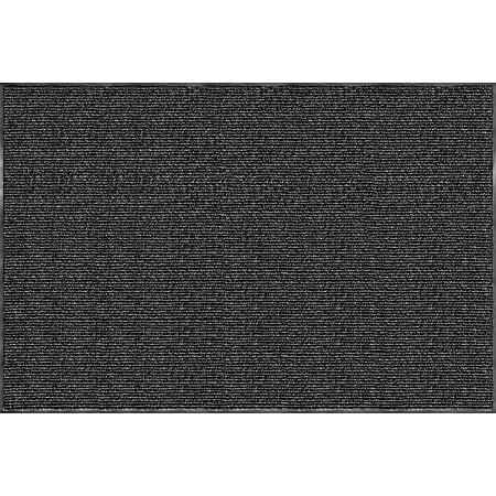 Realspace® Tough Rib Floor Mat, 4' x 6', Charcoal