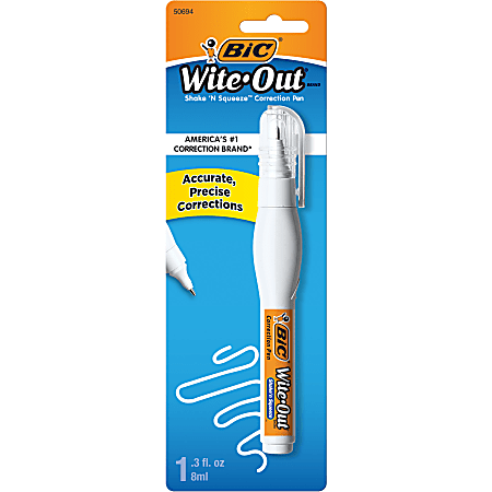 BIC Wite-Out Shake N&#x27; Squeeze Correction Pen, White,