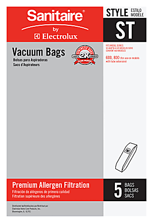 Eureka Sanitaire Disposable Bags For SC600 and SC800 Series Vacuums, Standard Bag with Arm and Hammer baking soda, For Eureka, 10 Packs of 5 Vacuum Bags per Case, Sold by the Case
