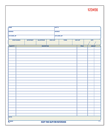 Adams® Carbonless Sales Order Book, 8 3/8" x 10 11/16, 2-Part, White/Canary