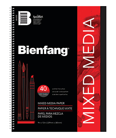 Bienfang Mixed Media Pad 9 x 12 White - Office Depot