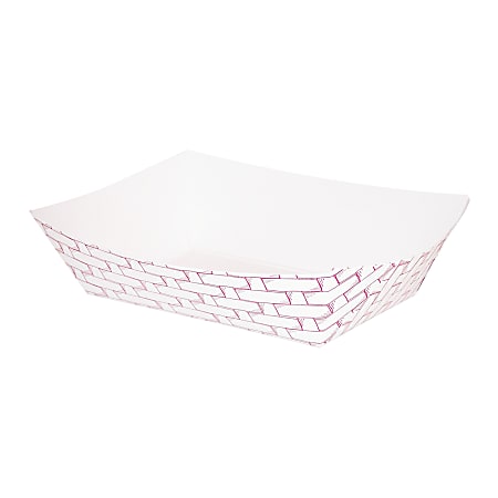 Boardwalk® Paper Food Baskets, 1 Lb Capacity, Red/White, Carton Of 1,000 Baskets