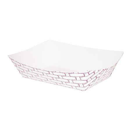 Boardwalk® Paper Food Baskets, 1 Lb Capacity, Red/White,