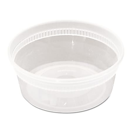 Pactiv DELItainer® Microwavable Container Combos, 8 Oz, Clear, Pack Of 240