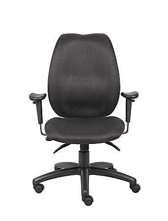 Boss Office Products Ergonomic Fabric High-Back Task Chair, Black