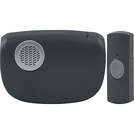 GE Wireless Portable Door Chime with Belt Clip - Wireless - 150 ft - Black