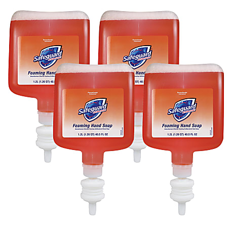 Safeguard Antibacterial Foam Hand Soap, Pleasant Scent, 40.5 Oz, Case Of 4 Refills