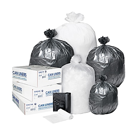Integrated Bagging Systems High-Density 0.24-mil Can Liners, 18" x 17", 4 Gallons, Clear, 50 Liners Per Roll, 40 Rolls Per Case