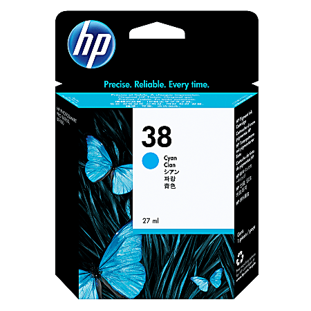 HP 38, Cyan Original Ink Cartridge (C9415A)