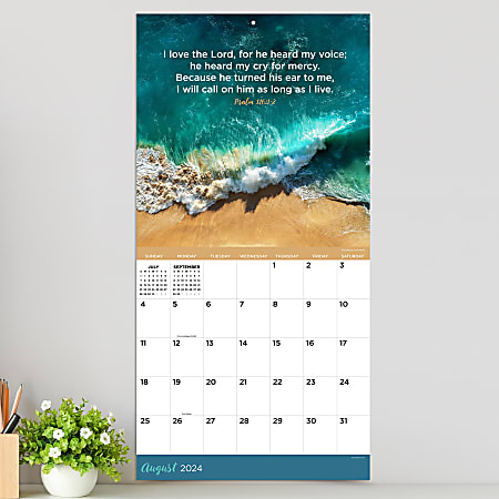 2024 TF Publishing Inspirational Wall Calendar 12 x 12 Psalms January
