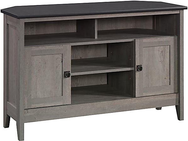 Sauder® August Hill Corner Entertainment Stand, 30-1/8"H x 47"W x 19-1/2"D, Mystic Oak/Raven Oak