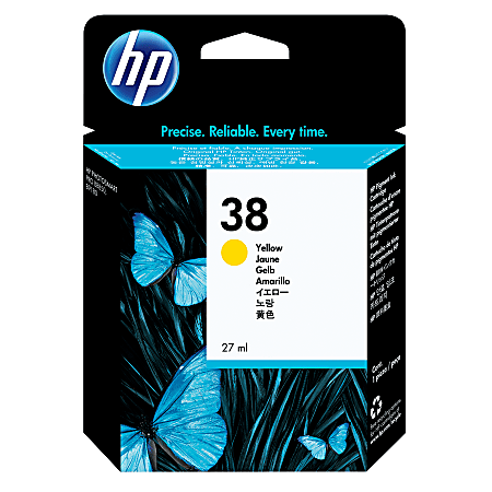 HP 38, Yellow Original Ink Cartridge (C9417A)