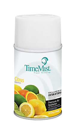 TimeMist Premium Metered Air Freshener Refills, Citrus, 6.6 Oz, Pack Of 12