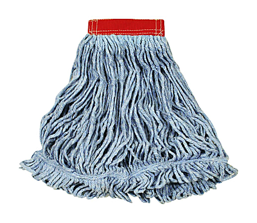 Rubbermaid® Wet Mop Head, Super Stitch®, Cotton Blend, Red, Case Of 6