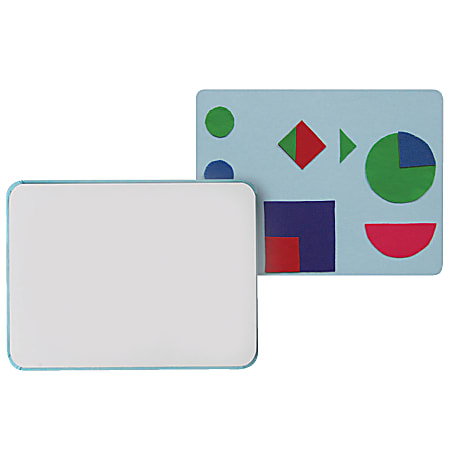 Flipside Combination Flannel/Non-Magnetic Dry-Erase Whiteboard Bulletin Board, 18" x 24", Blue/White