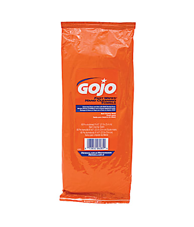Gojo® Fast Towels - Fresh Citrus - 60 Sheets - Clear, Blue - 60/Pack - 60 / Pack