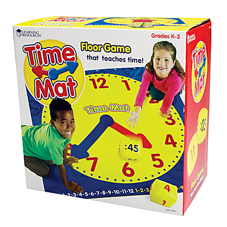 Learning Resources® Time Activity Mat, 54" x 54", Pre-K - Grade 8