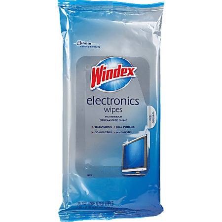 Windex Electronics Cleaner 25 Wipes Per Pack Case Of 12 Packs - Office Depot