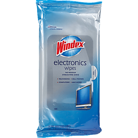 Windex Electronics Cleaner 25 Wipes Per Pack Case Of 12 Packs