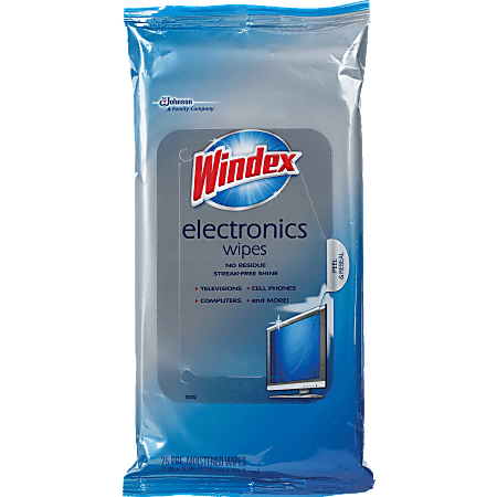 Windex Electronics Cleaner 25 Wipes Per Pack Case Of 12 Packs