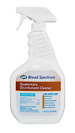 Clorox Concentrated Broad Spectrum Quaternary Disinfectant Cleaner, Fragrance-Free, 32 Oz, Case Of 9