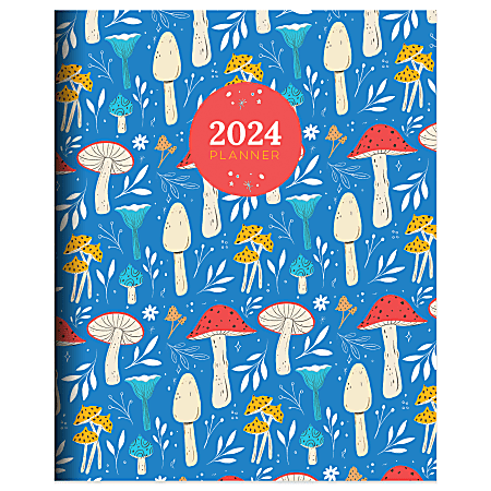 2024 TF Publishing Arts and Design Medium Monthly Planner, 8” x 6-1/2”, Magic Mushroom, January To December