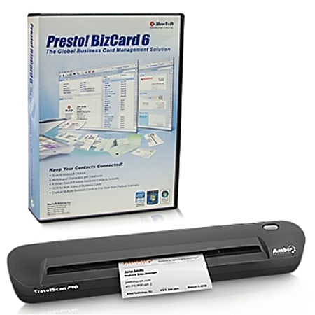 Ambir TravelScan Pro PS600-ME Card Scanner - 600 dpi Optical