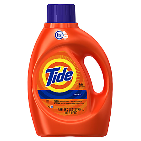 Tide® HE Liquid Laundry Detergent, Original Scent, 99.2 Oz Bottle, Case Of 4