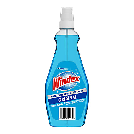 Windex® Ammonia-D® Ready-to-Use Glass Cleaner Spray, Neutral Scent, 12 Oz Bottle, Case Of 12