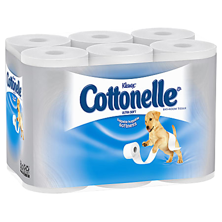 Kleenex® Cottonelle FSC Certified Ultra Soft 1-Ply Bath Tissue, White, 165 Sheets Per Roll, Case Of 48 Rolls