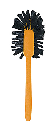 Rubbermaid Commercial 17" Handle Toilet Bowl Brush - 1.50" Synthetic Polypropylene Bristle - 17" Handle Length - 18.5" Overall Length - Plastic Handle - 1 Each - Brown, Yellow