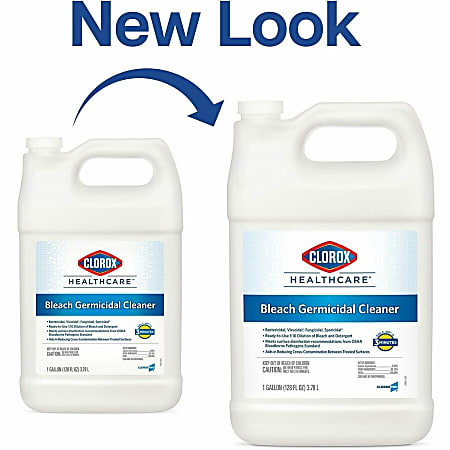 Clorox Healthcare Bleach Germicidal Cleaner Refill - Concentrate - 128 fl oz (4 quart) - 4 / Carton - Refillable, Disinfectant, Fast Acting, Cleanse, Anti-corrosive, Versatile, Antibacterial - White