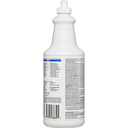 Clorox Healthcare Pull-Top Bleach Germicidal Cleaner - Ready-To-Use - 32 fl oz (1 quart) - 6 / Carton - Disinfectant, Fast Acting, Refillable, Cleanse, Anti-corrosive, Versatile, Anti-bacterial - White