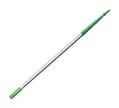 Unger TelePlus 5-section Modular Extension Pole - 30 ft Length - Green, Silver - Anodized Aluminum, Plastic - 1 Each