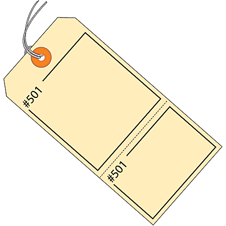 Partners Brand Claim Tags, 100% Recycled, 4 3/4" x 2 3/8", Manila, Case Of 1,000
