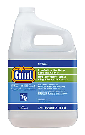 Comet Professional Liquid Disinfectant Bathroom Cleaner, 1 Gallon Bottle, Three Bottles of Cleaner per Case