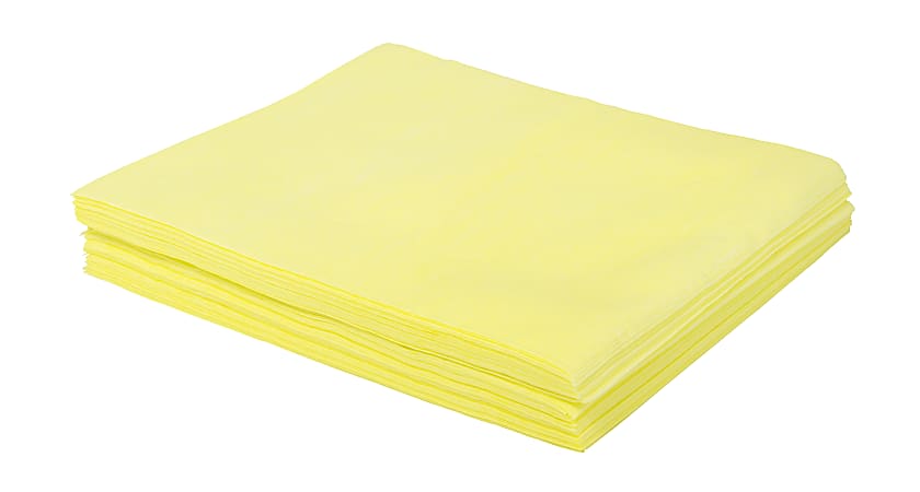 Hospeco TaskBrand DSM Flat Dusters, 9-3/4”H x 18-5/8”D, 500 Sheets Per Case, Yellow, Pack Of 50 Cases