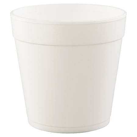 Dart Foam Food Containers, 32 Oz, White, 25 Containers Per Bag, Carton Of 20 Bags